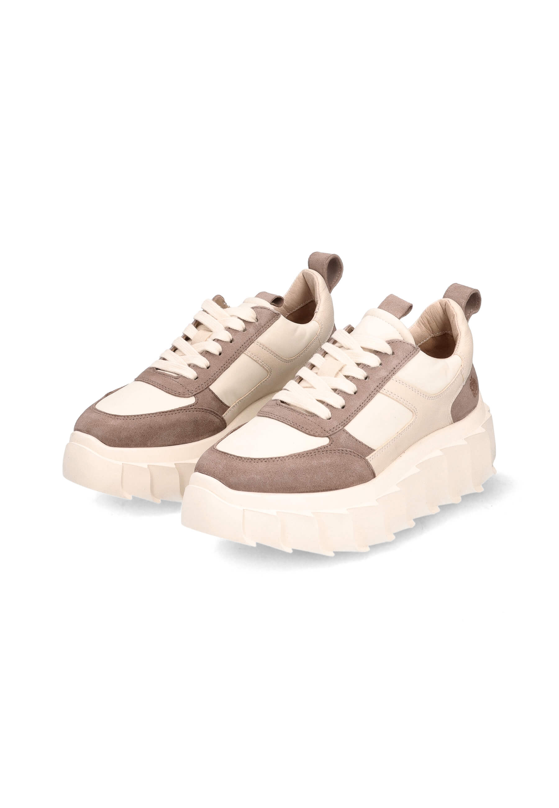 Plateau-Sneaker Zweifarbig