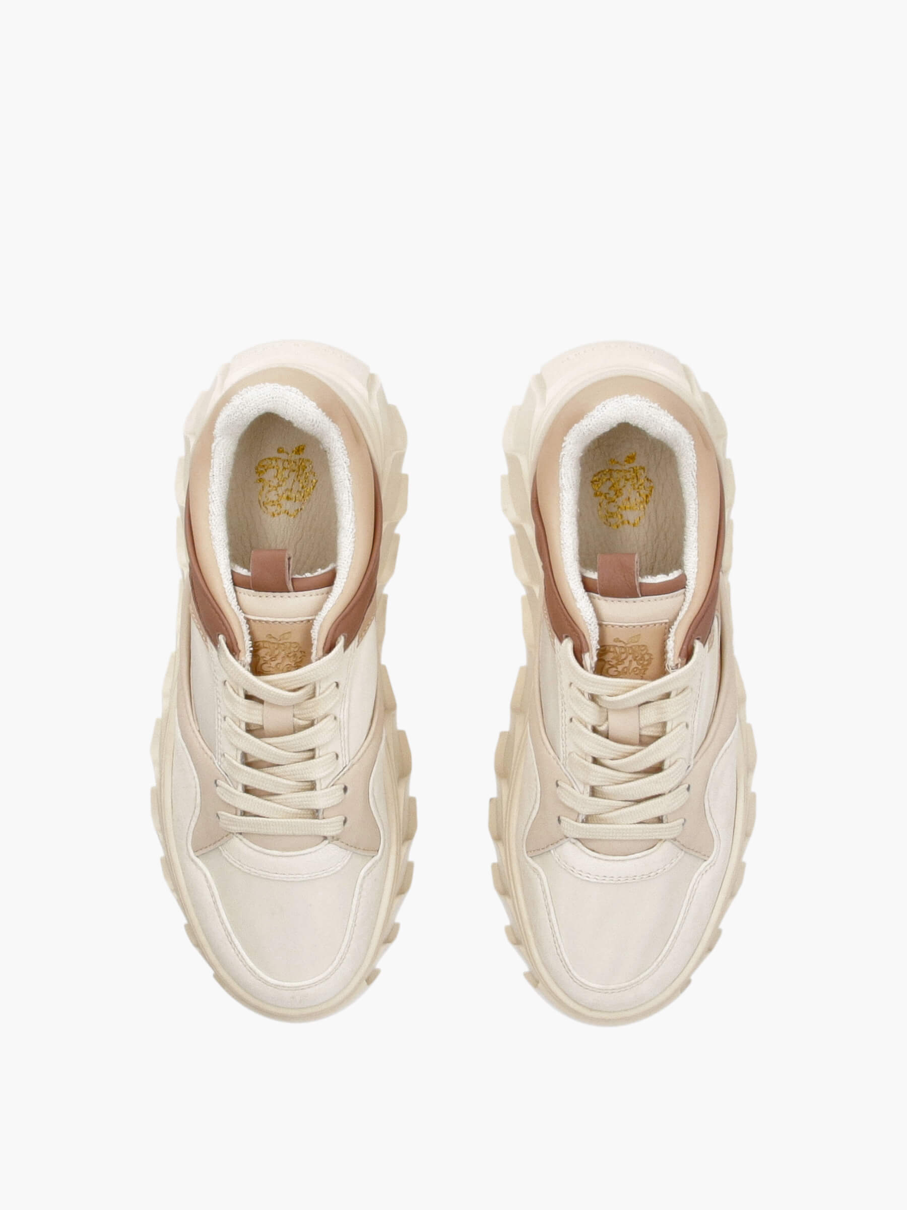 Mehrfarbige Sneaker Weiß/Beige, Bekleidung, Schuhwerk, Schuh, Sneaker