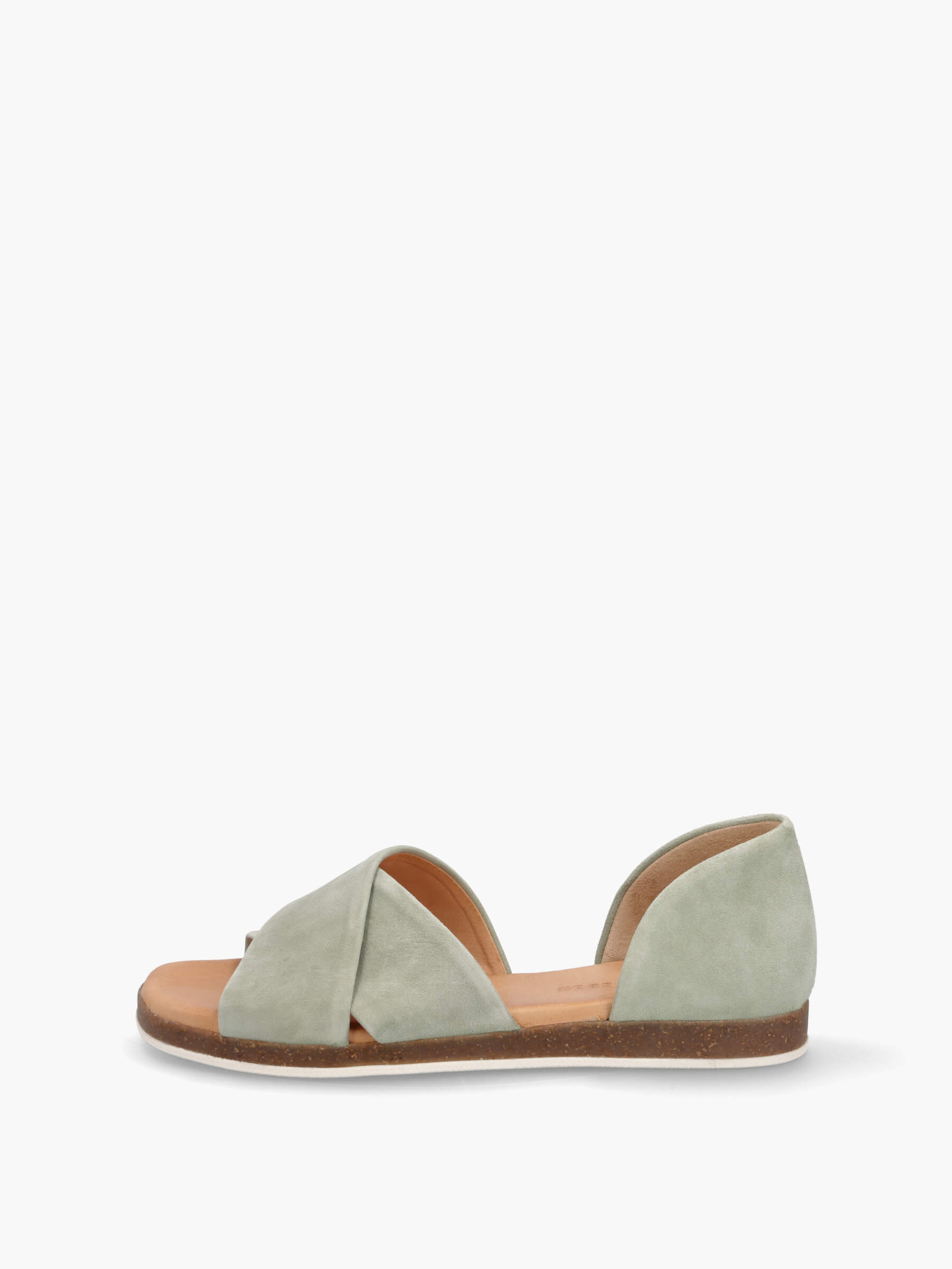 SS25-CELINE96-000-000-Apple-of-Eden_2_BM Sandalen mit gekreuzten Lederriemen, Bekleidung, Schuhwerk, Sandale, Wildleder