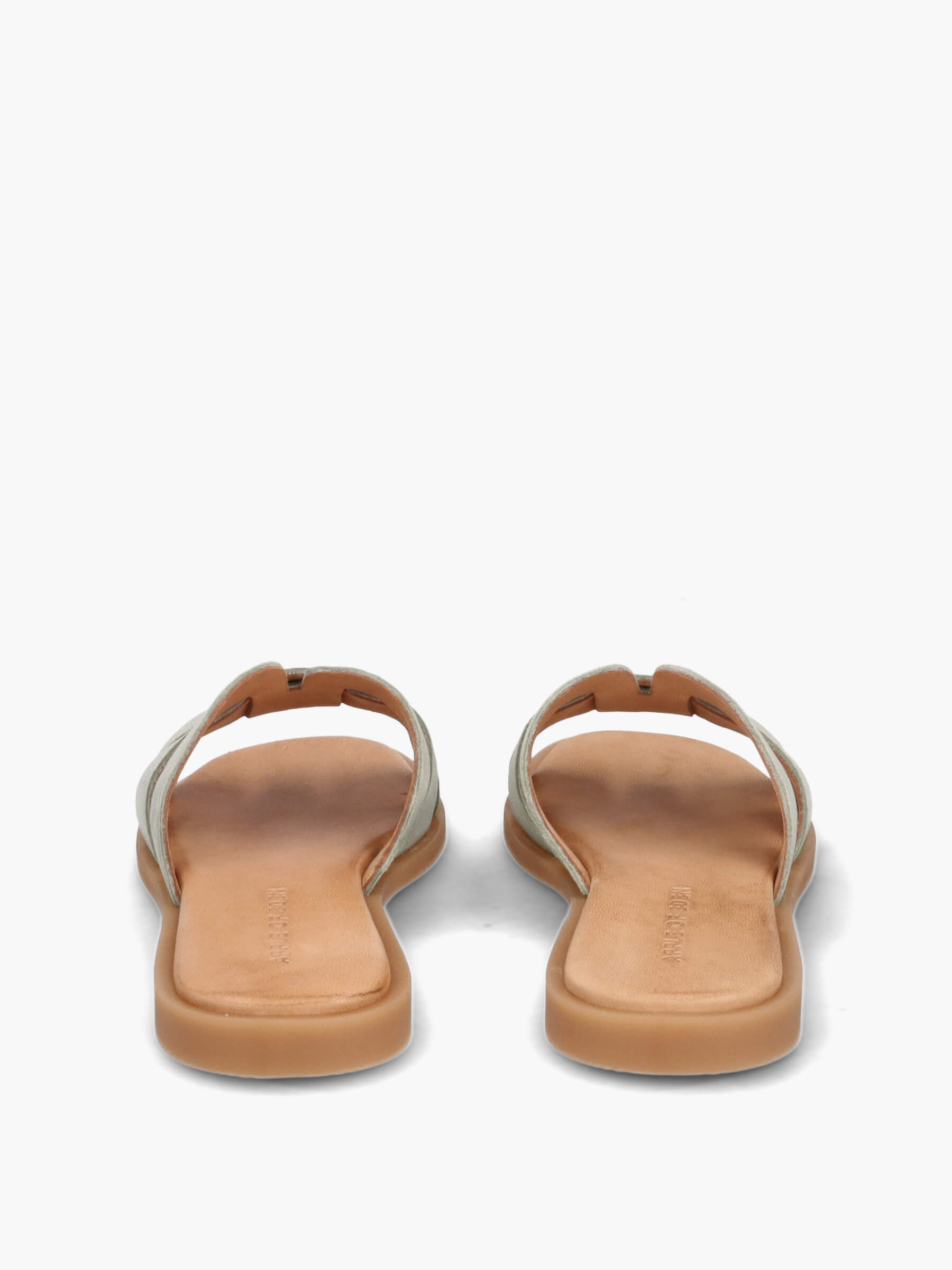 Pantoletten mit Lederriemen salvia, Bekleidung, Schuhwerk, Sandale, Schuh