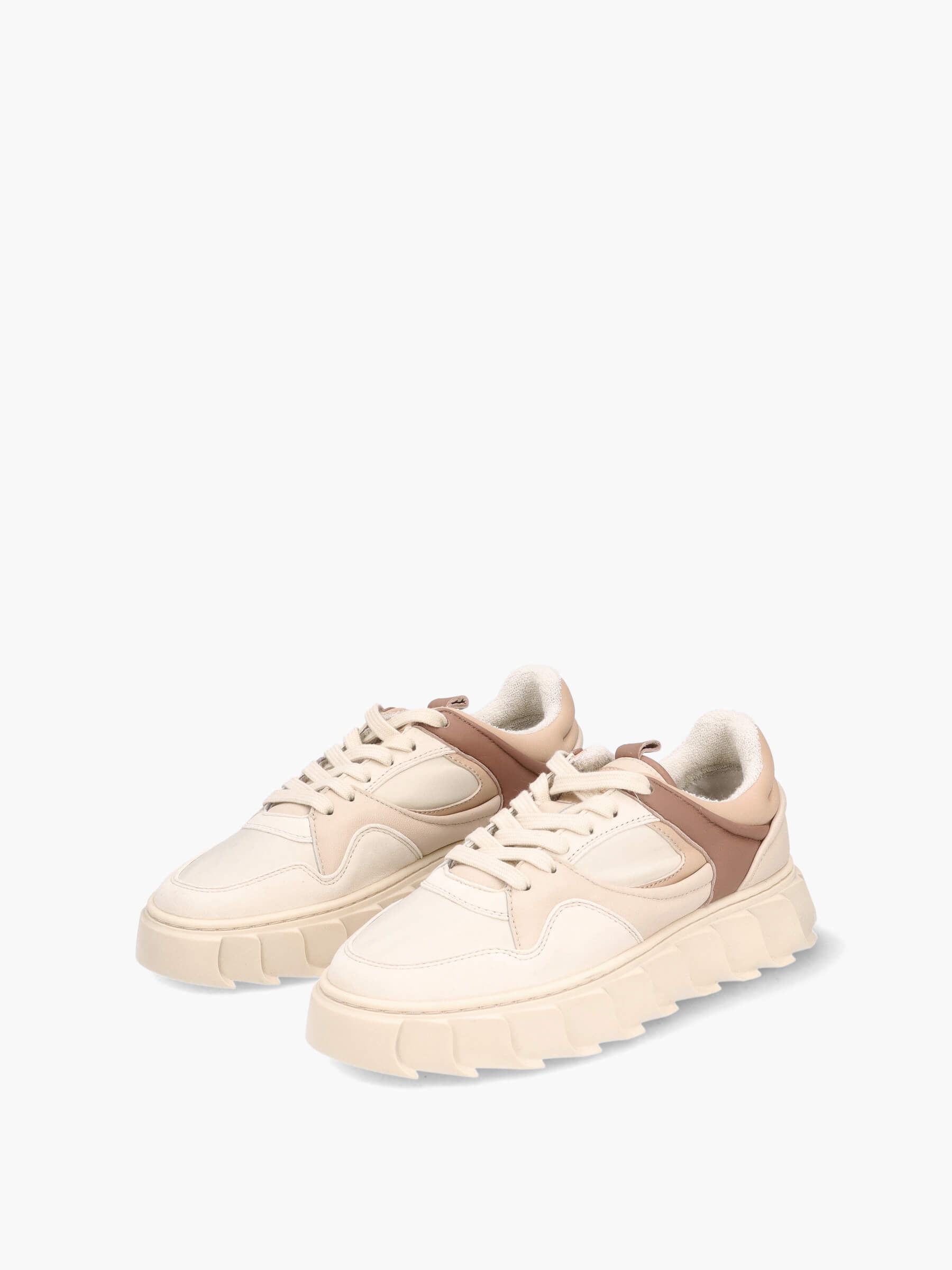 Mehrfarbige Sneaker Weiß/Beige, Bekleidung, Schuhwerk, Schuh, Sneaker