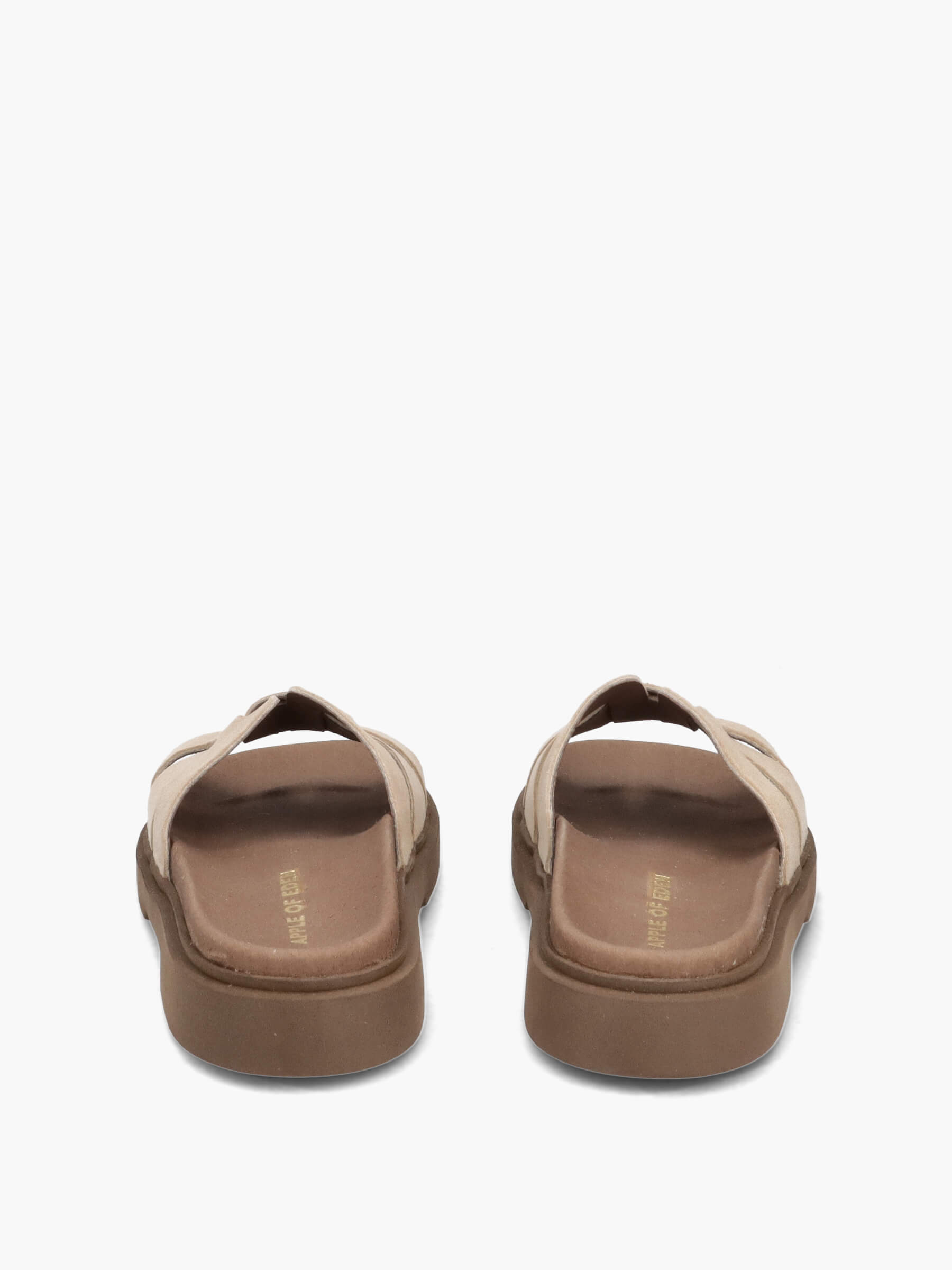 Pantoletten mir Lederriemchen beige, Bekleidung, Schuhwerk, Sandale