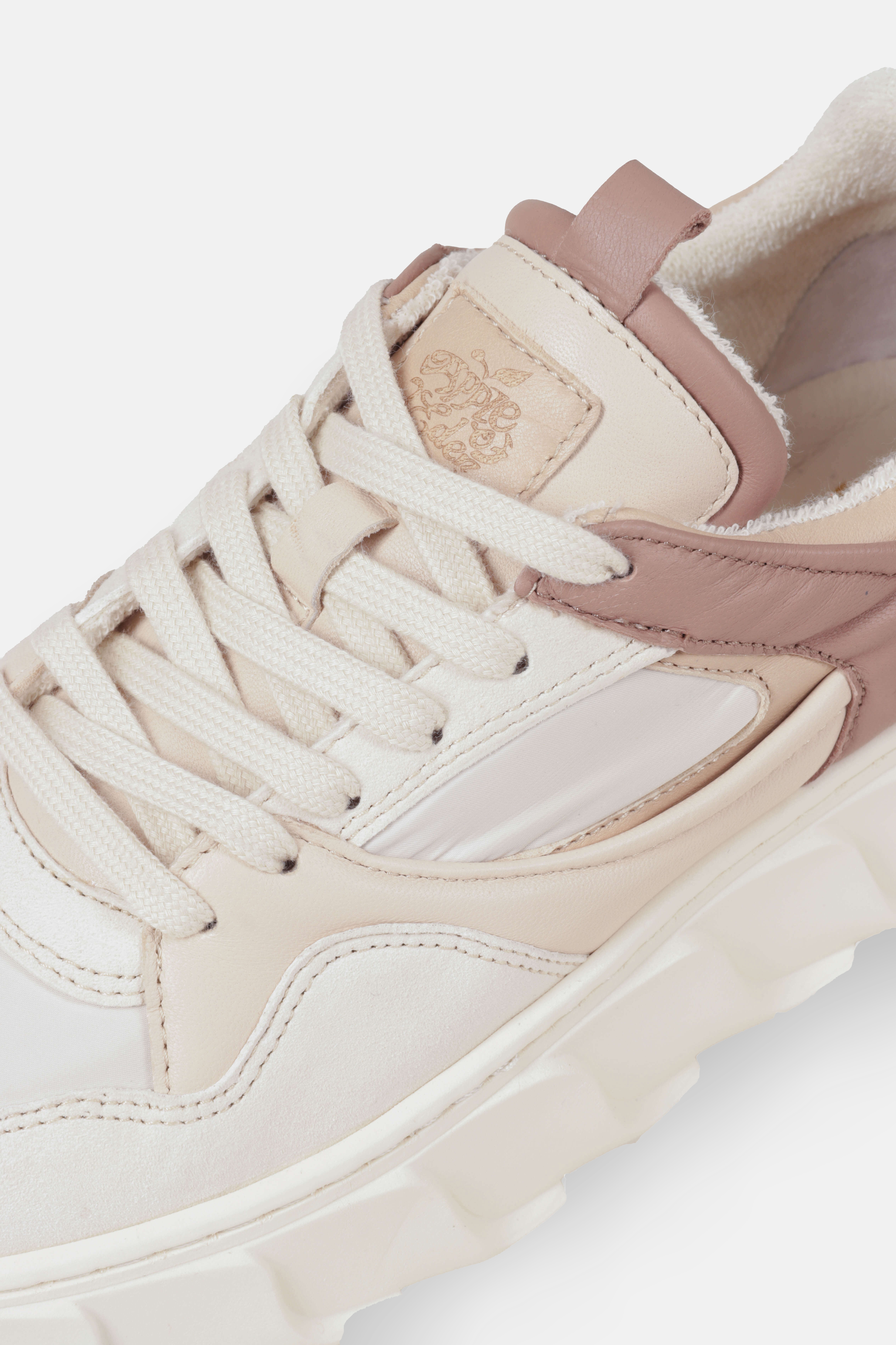 Mehrfarbige Sneaker Weiß/Beige
