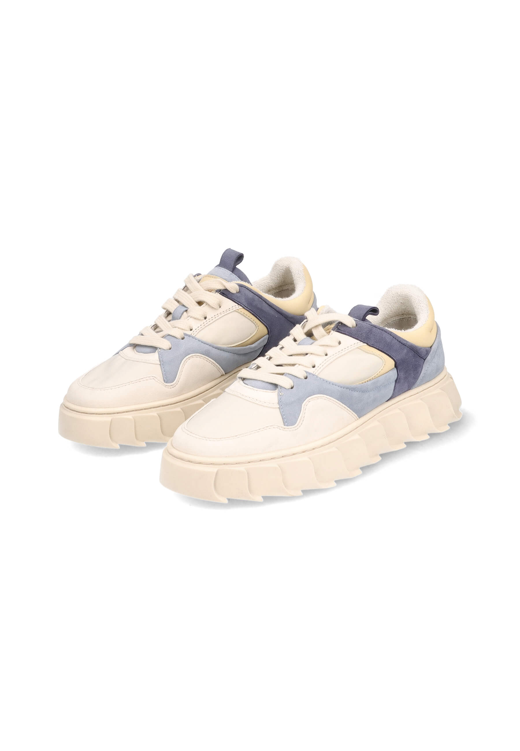 Mehrfarbige Sneaker Weiß/Blau