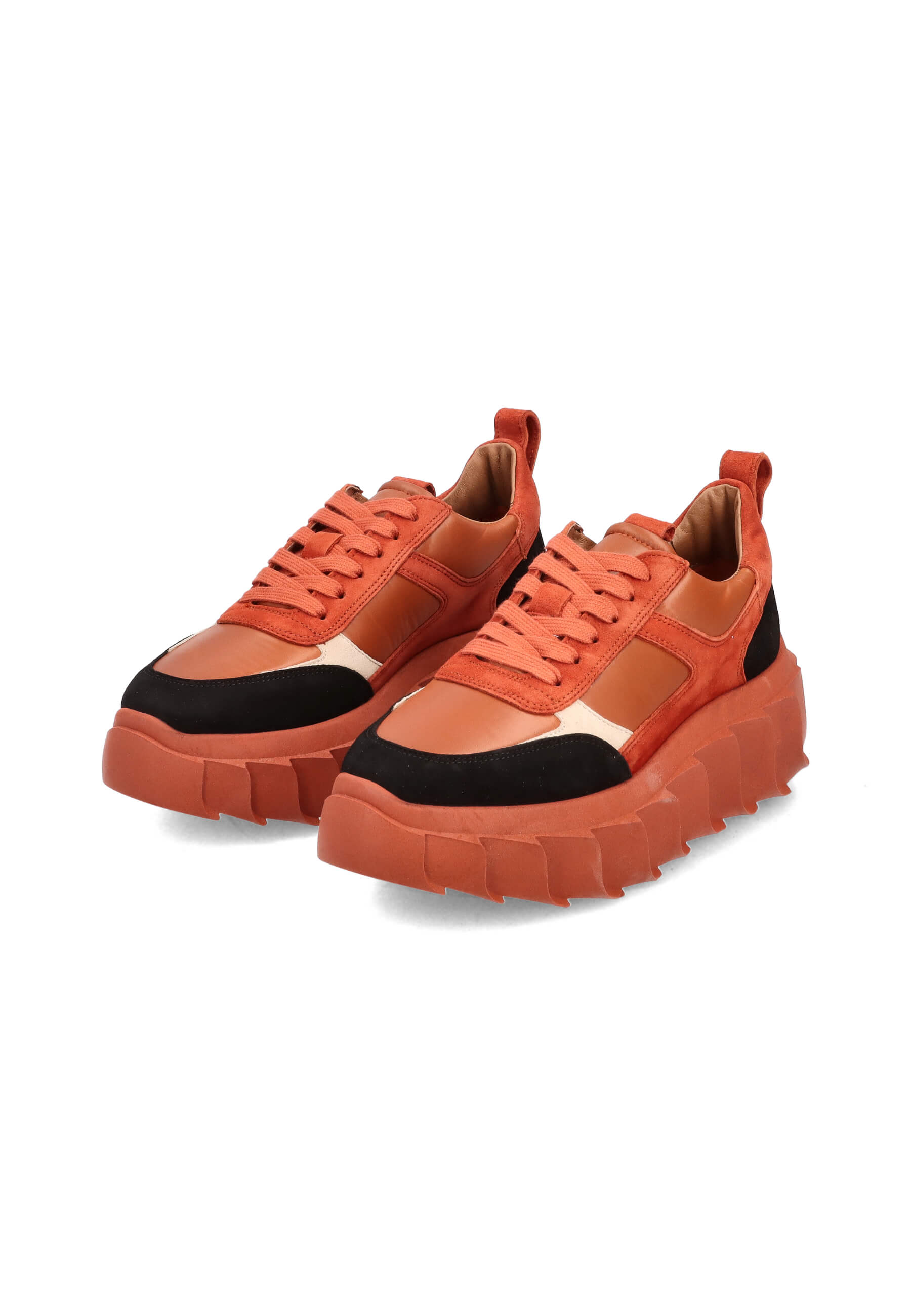 Plateau-Sneaker Zweifarbig
