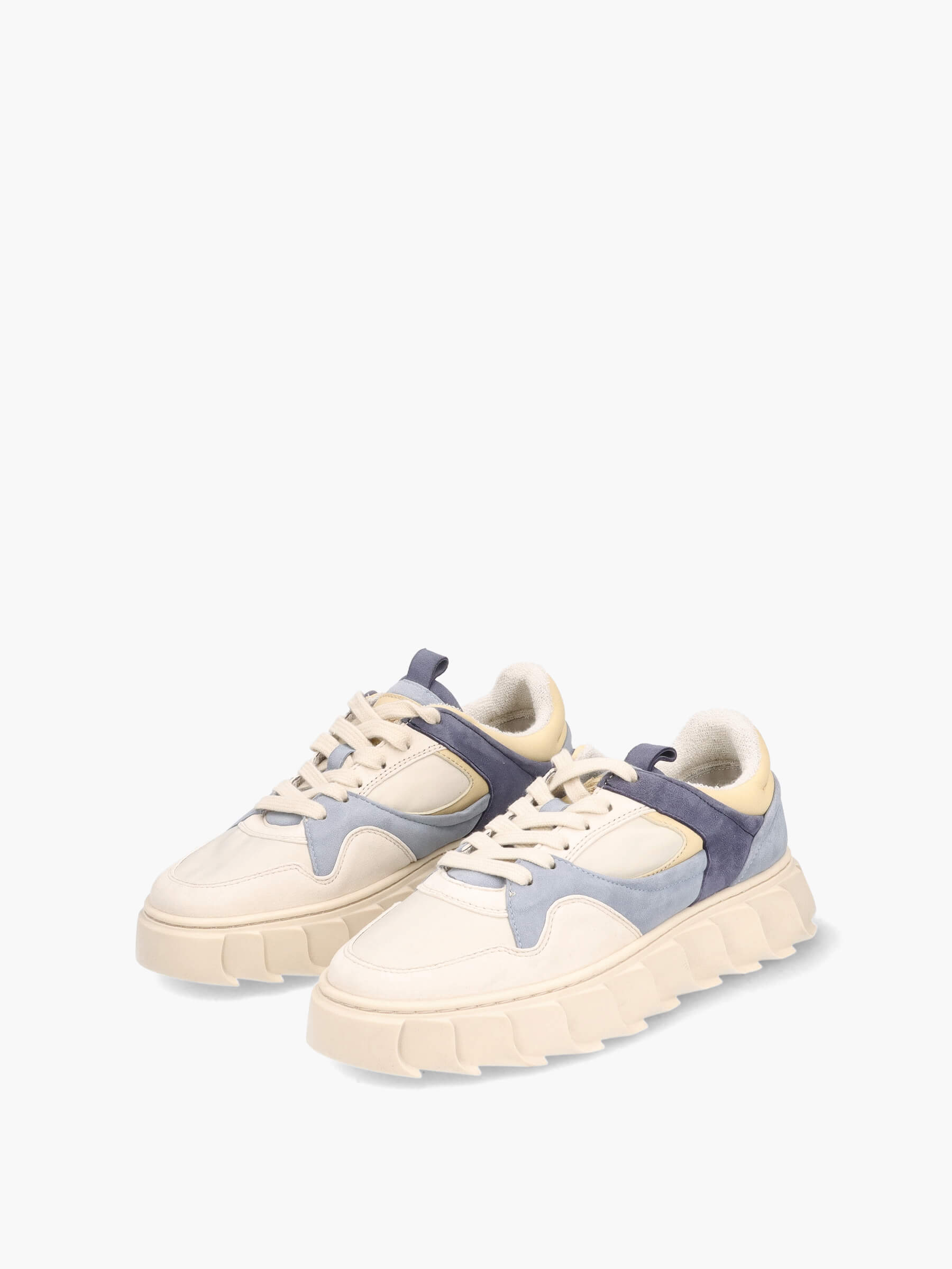 Mehrfarbige Sneaker Weiß/Blau, Bekleidung, Schuhwerk, Schuh, Sneaker