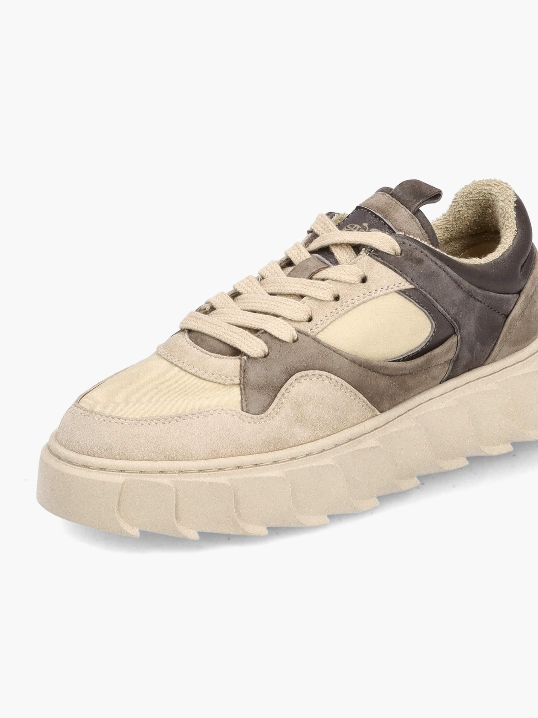Sneaker im Material Mix taupe/grey, Bekleidung, Schuhwerk, Schuh, Sneaker