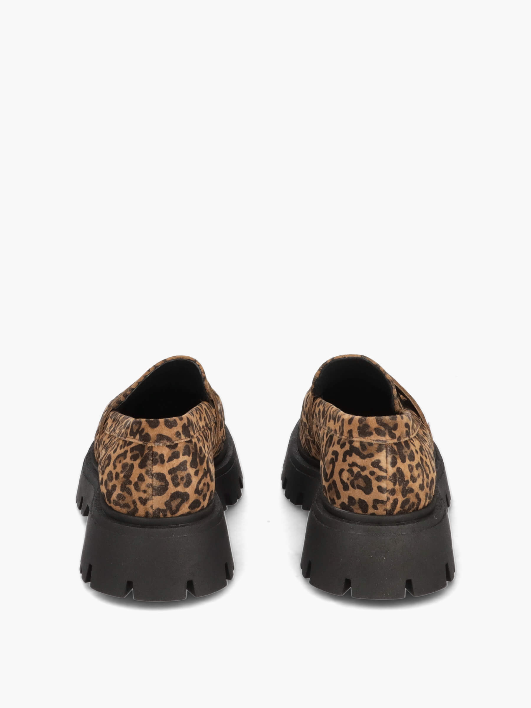 Hochwertige Penny-Loafer im Leo-Look, Schuhwerk, Schuh, Sneaker, Wildleder, Sandale